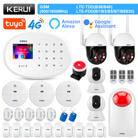 KERUI W204 Wireless Home Alarm System 4G WIFI GSM Alarm Kit Tuya Smart Security Protection Alexa with PIR Motion Door Sensor