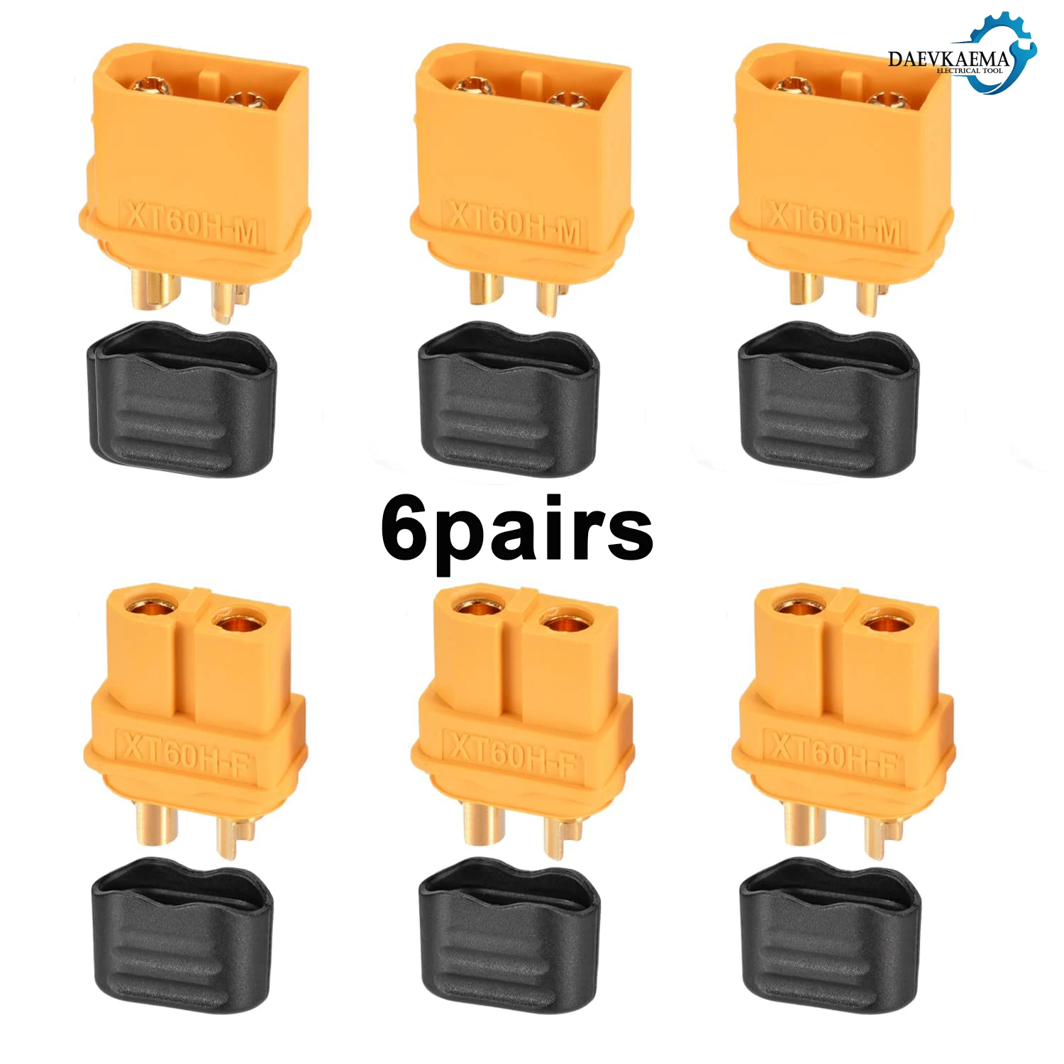 3–12 Paar XT60H (XT60-Upgrade) Steckverbinder XT60H männlich weiblich Rundsteckverbinder Stecker mit Hülle für Lithium-Batterie RC Flugzeuge Auto