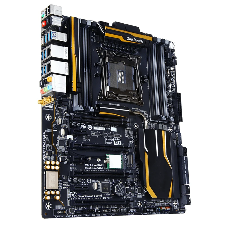 GA-X99-UD5 Placas-mãe WiFi, X99-UD5, WIF, LGA 2011-3, V3, DDR4, ATX, Intel X99, Overclocking Desktop Mainboard, SATA III, USB 3.0