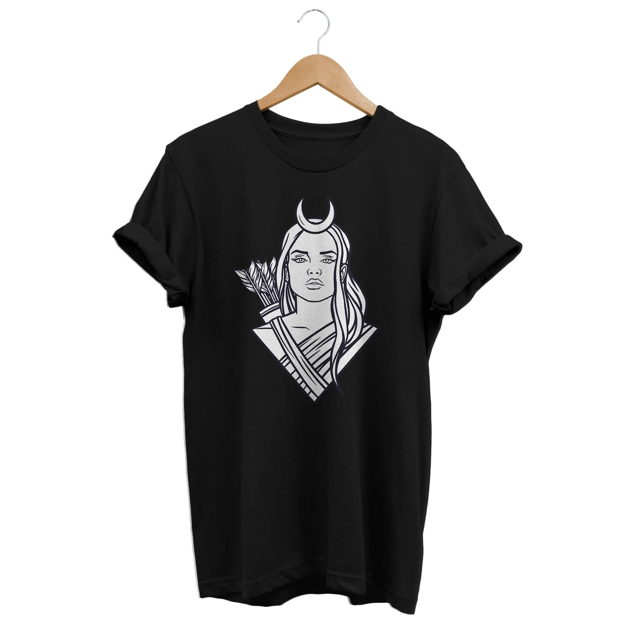 Artemis Goddess T shirt Witchcore Dark Academia Clothing Pagan Wiccan tee Witchcraft gift Witchy Outfit Sacred Feminine