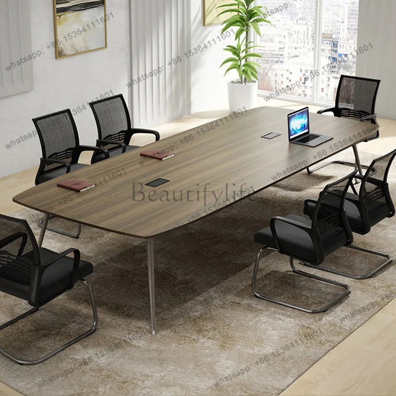 

Modern conference table, simple board multi-person staff, rectangular training table furniture
