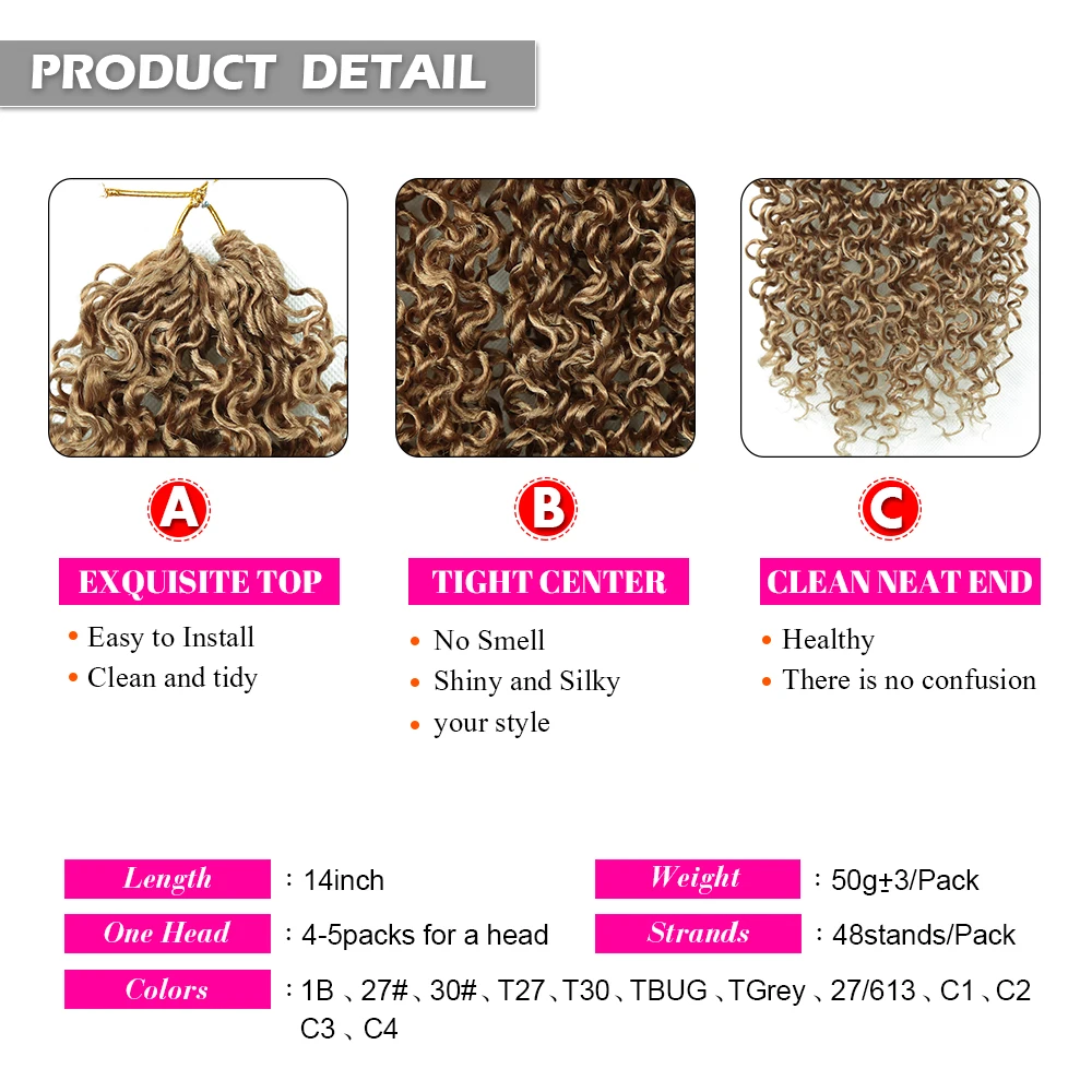 Twist Croceht Hair Synthetic Spring Twist Hair Bohemian Pre-Looped Passion Twist Crochet Braids Extensions