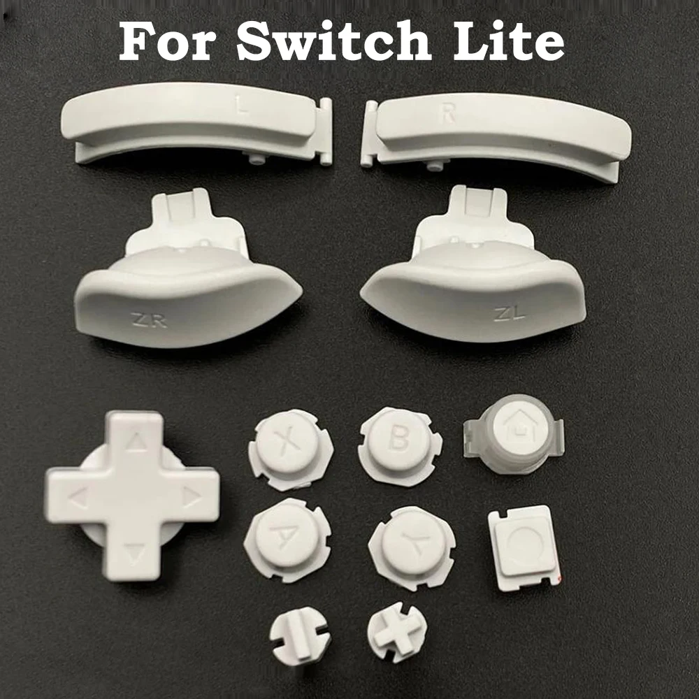 Off White Original Replacement ABXY D Pad Keys Buttons for Nintendo Switch Lite Controller L R ZL ZR Trigger Button