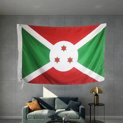 Burundi Africa National Flag All Over The World Printed Flag Polyester Shaft Cover Brass Grommets Free Design Outdoor Sport