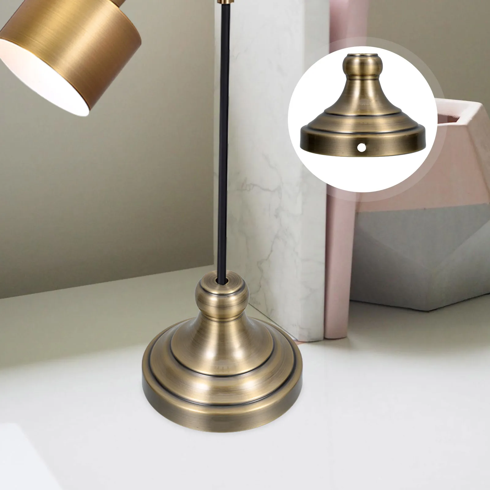 

Craft Display Base for Table Lamp Round Pedestal Light Stand Decorative Holder Stable Support for Home Office Decor