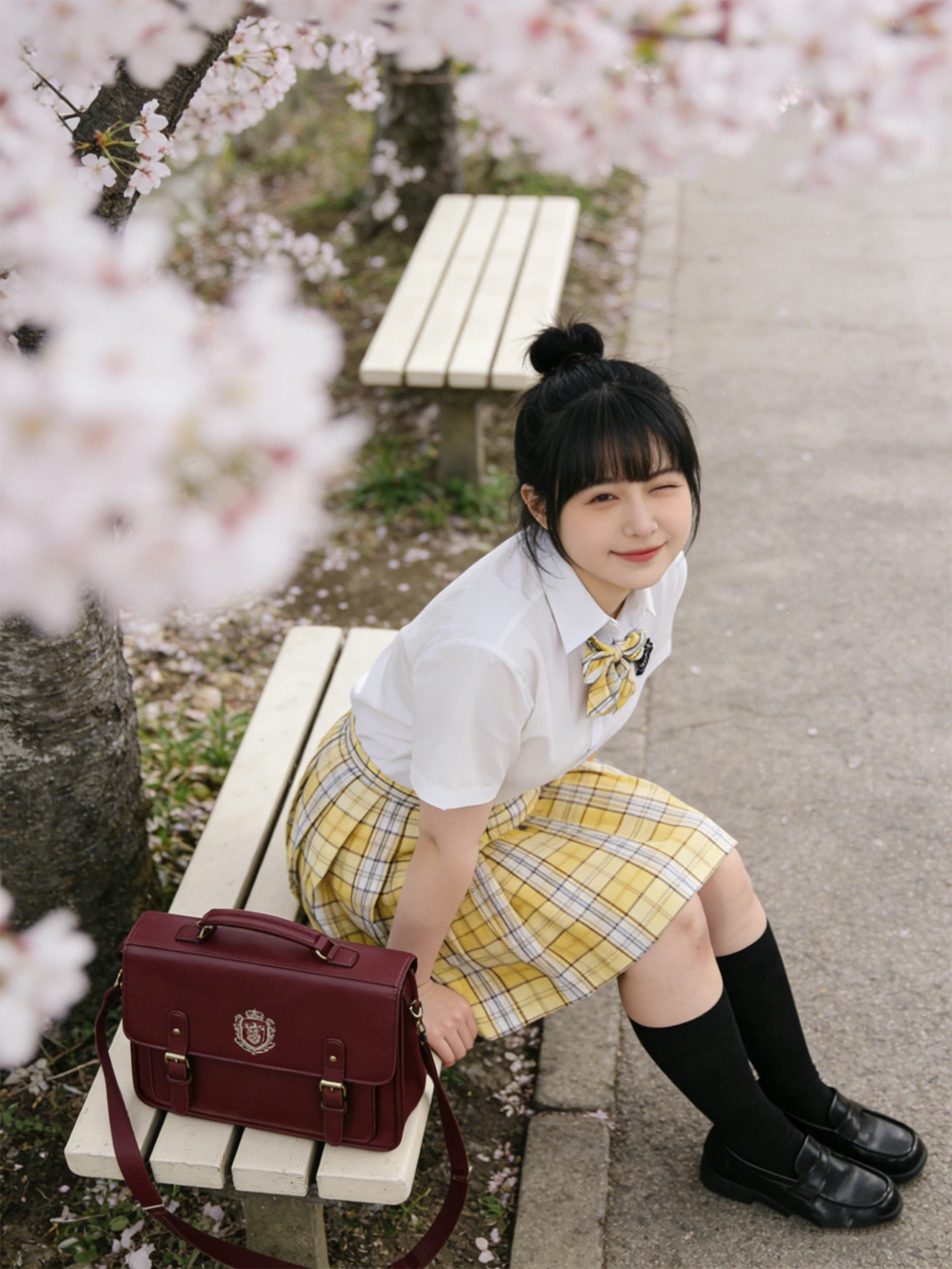 

Юбка-плиссе в клетку больших размеров в стиле JK, короткая, с желто-сине-золотой отделкой, в студенческом стиле, на пол-бедра