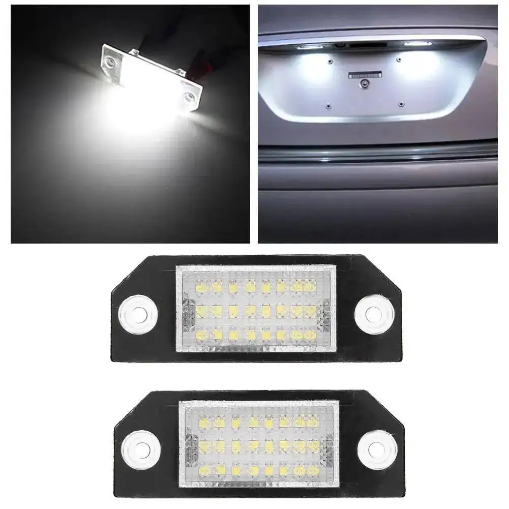 

For Ford C MAX Focus MK2 2003-2008 Car Accessories License Plate Light Lamp License Plate LED Light License Lamp 24 LED Beads