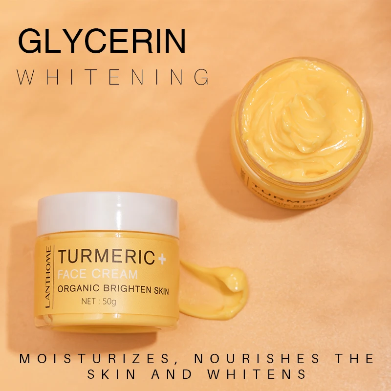 50g Turmeric Face Cream Remove Dark Spots Essential Oil Anti Wrinkle Face Serum Therapeutic Acne Shrink Pores Moisturizing