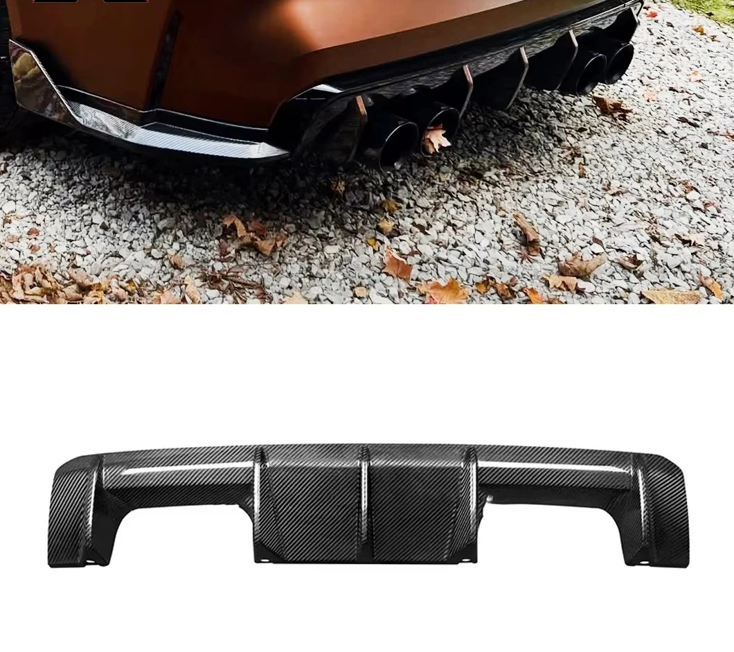 

PUDesign Dry Carbon Fiber Rear Diffuser for M3 G80 M4 G82 G83 Bumper Upgrade OEM Style Body Kit Properly Installed Hot Sales