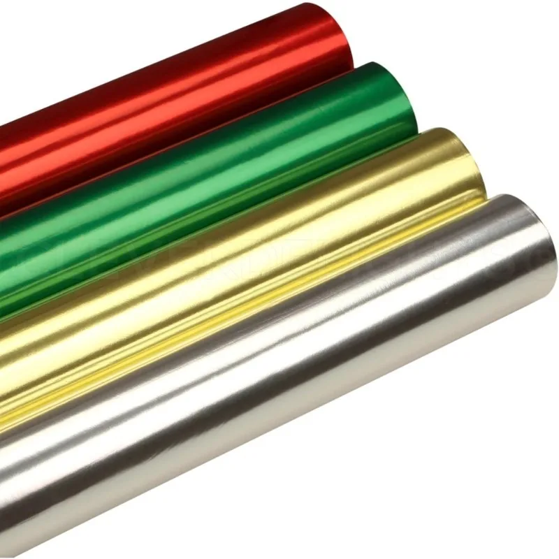 

Metallic Wrapping Paper 4 Rolls Silver Gold Green Red 30 x 25 Feet Jumbo Rolls 250 Sq Ft Wedding Christmas Holiday Gift