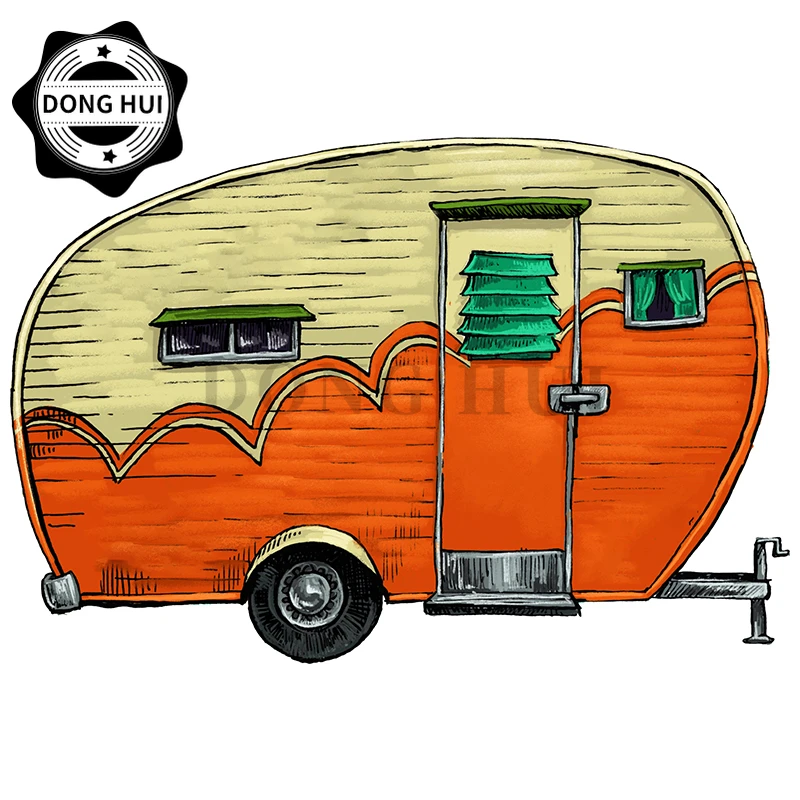 

Small Caravan Personality Fun Car Sticker Mug Guitar Skateboard Laptop Camper Motorcycle Dirt Bike Surfboard Decal