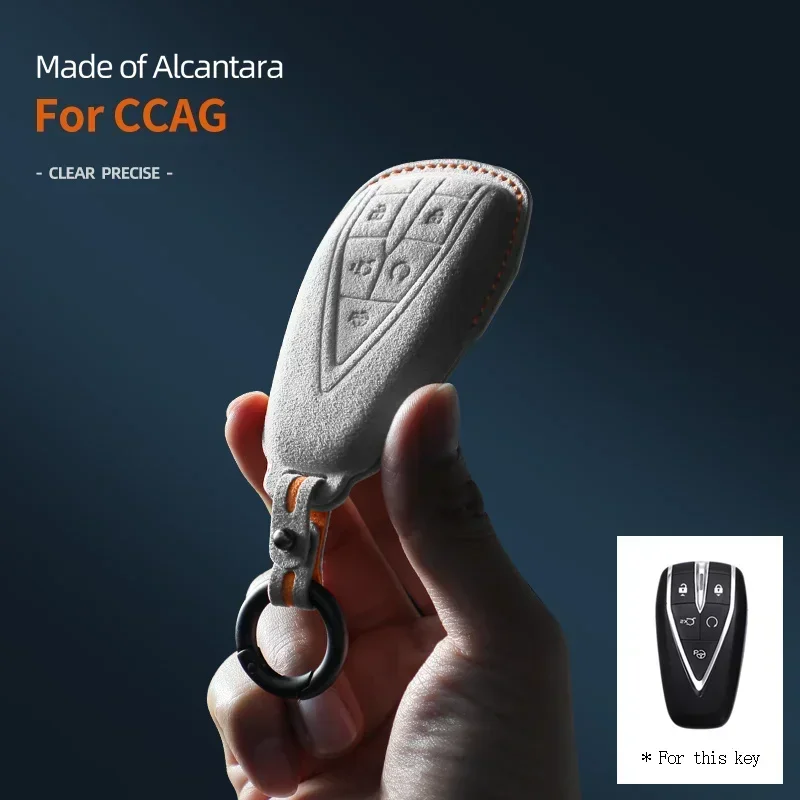 

Alcantara Car Key Case Cover Shell For Changan Automobile CS75 Pius Unit Univ Yidong Cs 35