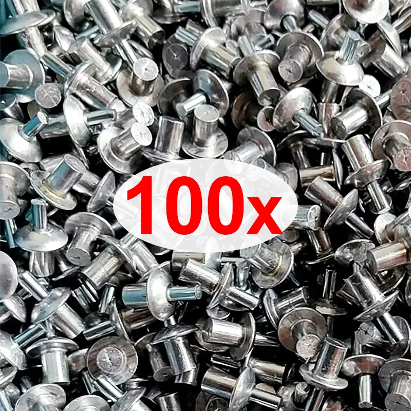 10-100pcs Hammer Drive Expansion Rivets Percussion Expansion Aluminum Nail Head Piercing Knock Small Tapping Screws Fasteners