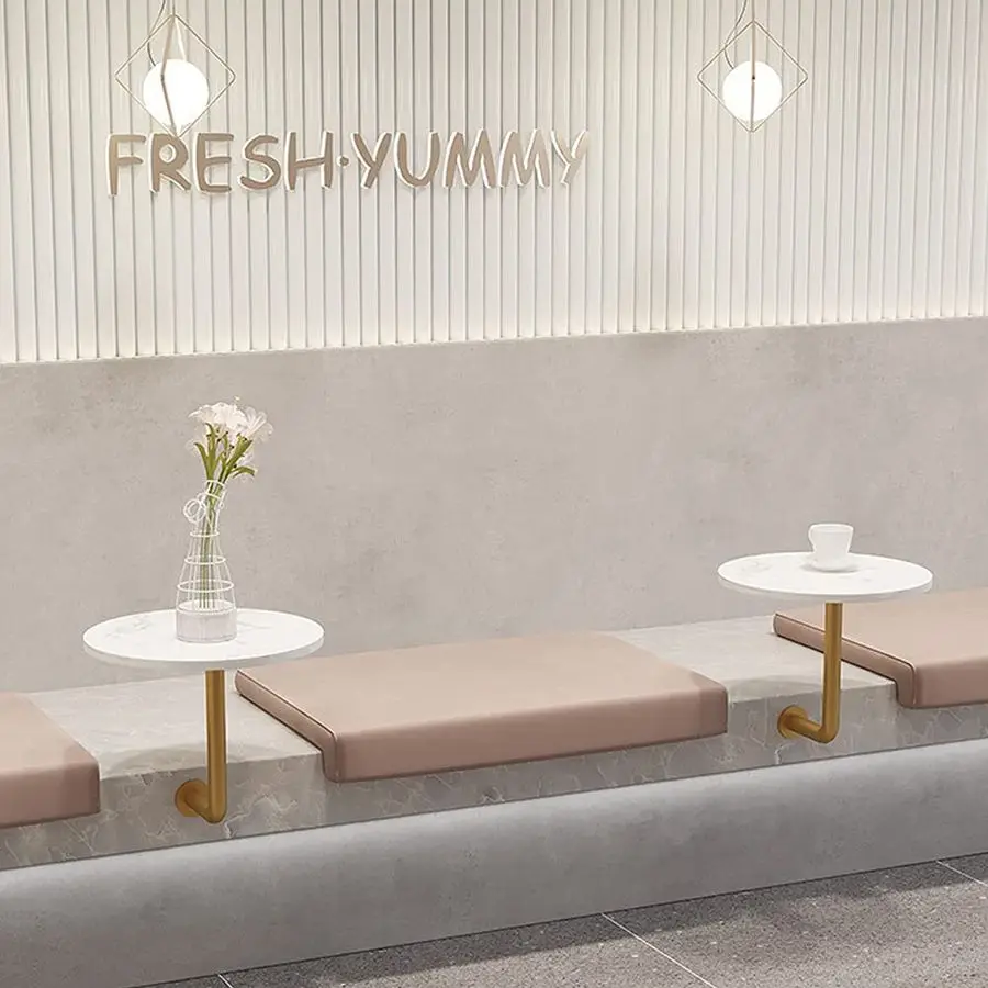 Pub Table Black Bar Table Wall Mounted Cocktail Table Bistro Table MidCentury Modern Dining Table Small Wall Desk with Metal Leg