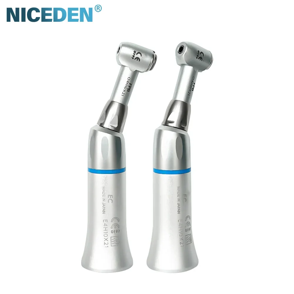 new 22000-27000 RPM Dental Key Type Slow Low Speed Contra Angle Handpiece NICEDEN Stainless Steel Outer Water Spray  Latch Chuck