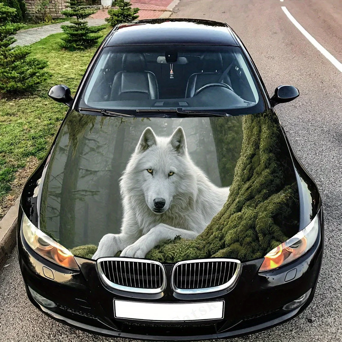 

Наклейка на капот автомобиля Timber White Wolf — прочная лента из ПВХ для большинства автомобилей, водонепроницаемая и устойчивая к царапинам защита двигателя