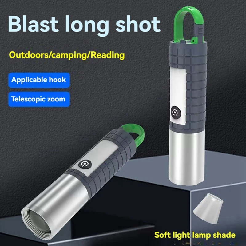 Multifunctional Handheld Spotlight Outdoor Tent Light Floodlight Night Fishing Light Portable Camping Light Handheld Flashlight