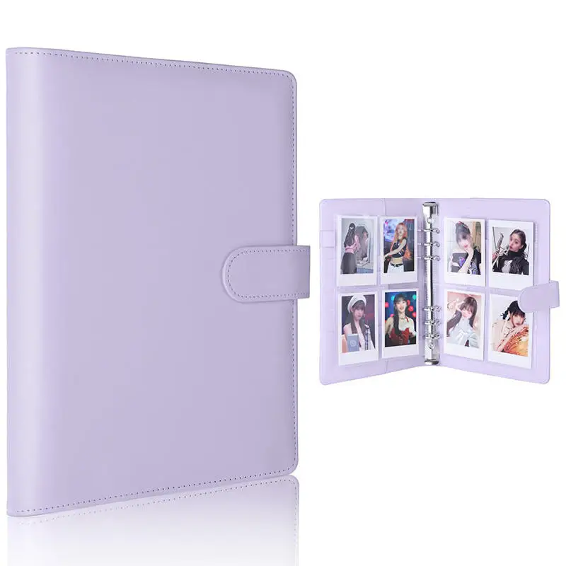 Kpop Fotokartenalbum mit 25 Seiten, 4-Fach-Kartensammler-Album mit 100 Kartenfächern, PU-Ledereinband zur Kartenorganisation – Detail 24