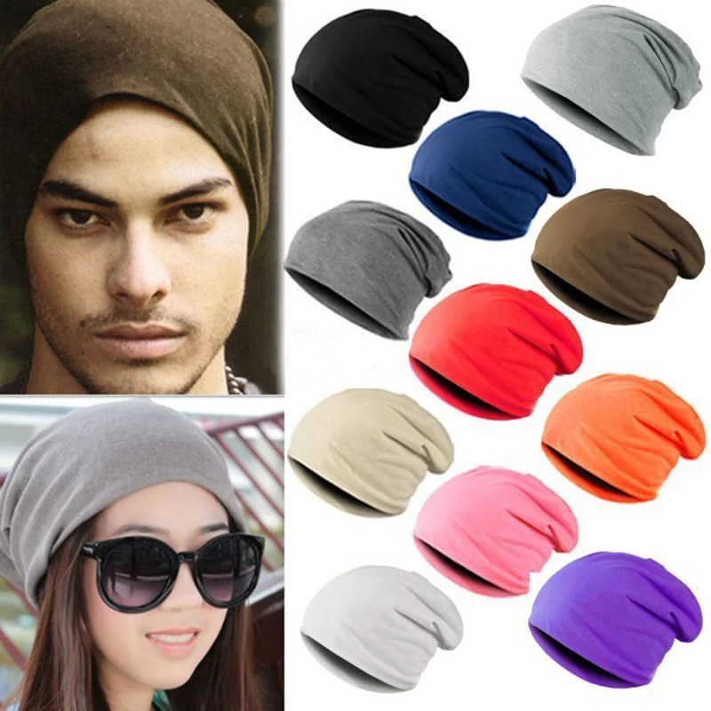 Four Seasons All-match Unisex Knitted Hat Crochet Slouchy Solid Hats Cap for Women Men Beanies Skullies Hip Hop Hats GH-555