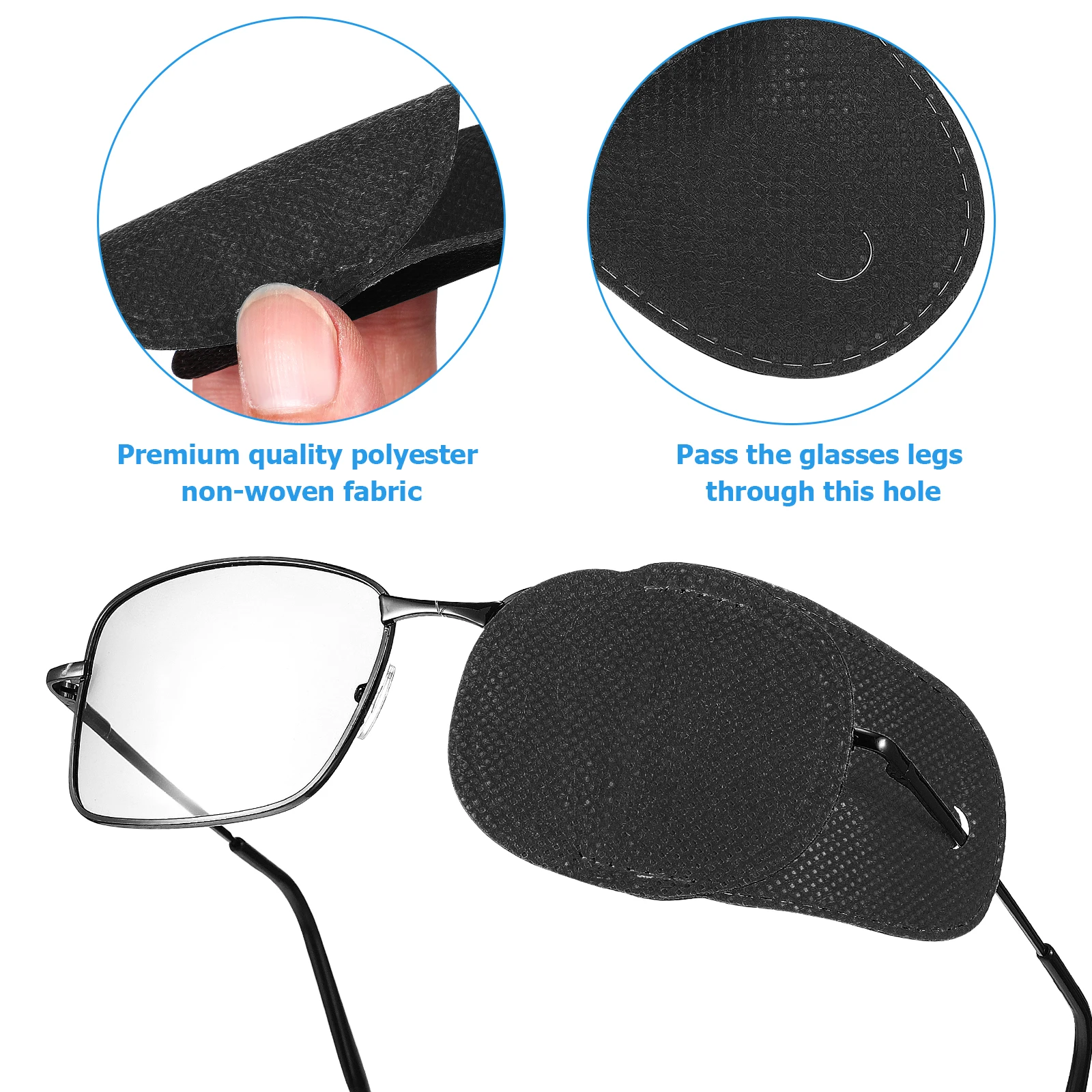 

12 Pcs Monocular Blindfold Child Eye Patches for Kids Lazy Glasses Non-woven Fabric