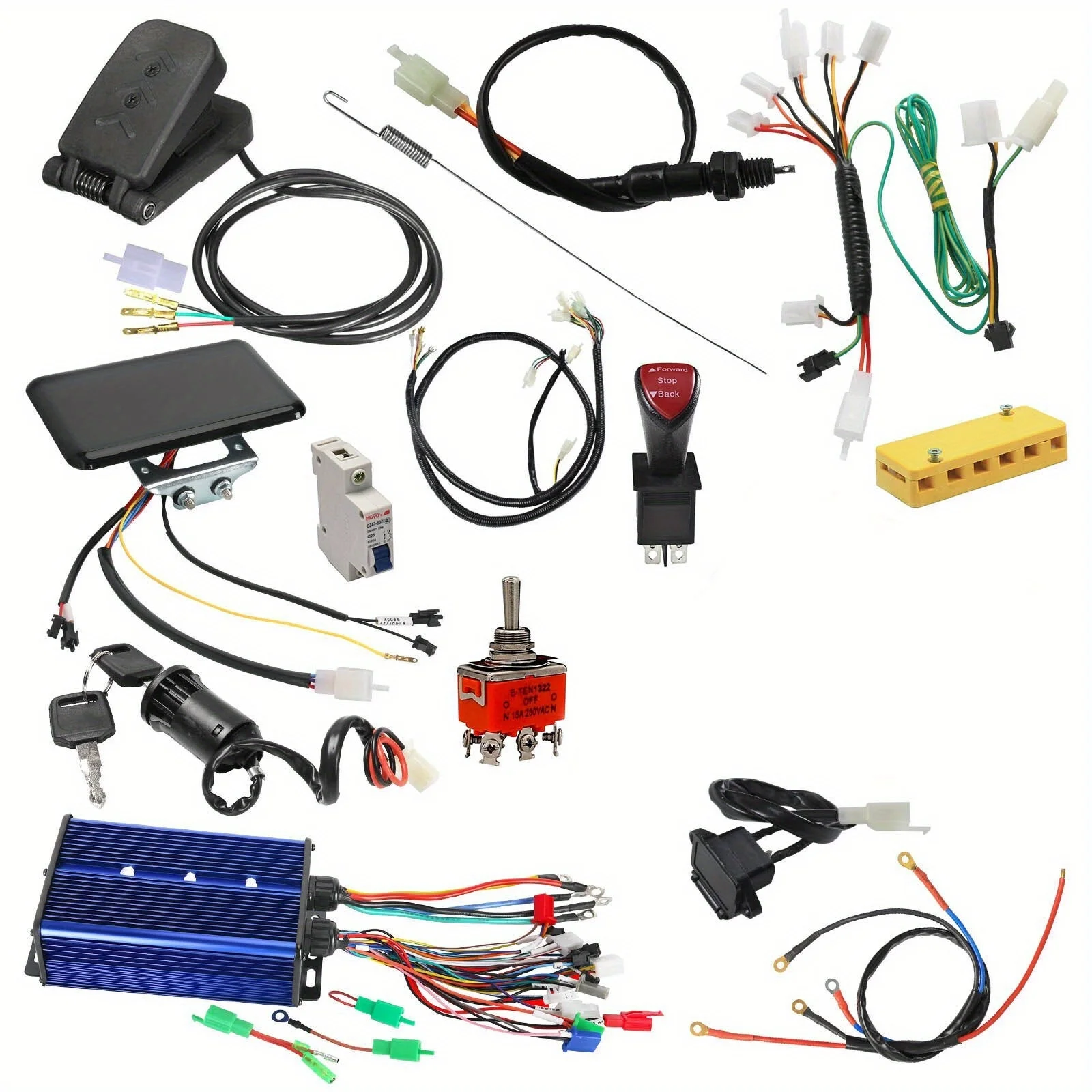 48V 60V 72V 350W-3000W Brushless Controller Display Pedal Go Kart Buggy Golf Car