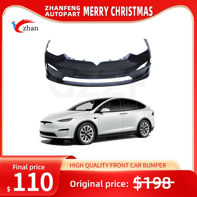 Aftermarket New Arrivals Auto Body Kit Parts Plaid Front Car Bumper Cover Assembly for Tesla Model X 1588193-00-A 2022 2023 Oem