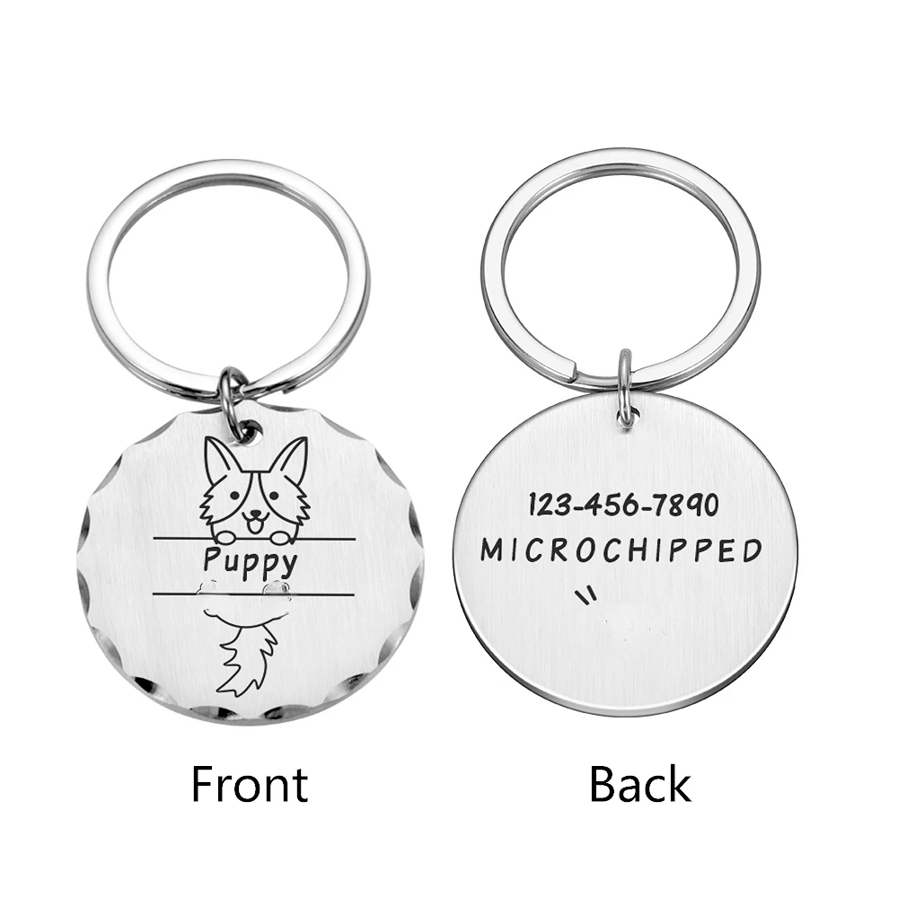 2023 New Pet ID Tags Customized Pet Collar Dogs Name Tag Anti-lost Personalized Cat Puppy ID Tag Pendant Engraved Gift For Pet