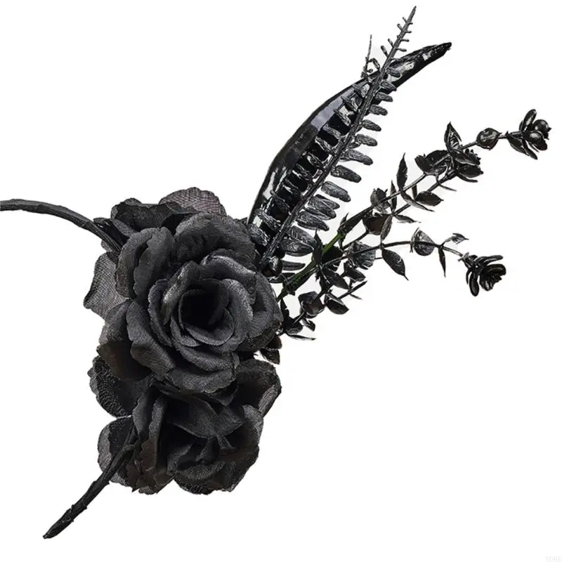 Hexenhut-Kopfbedeckung aus Kunststoff, lustiges Accessoire, Halloween-Stirnband für Mottopartys und Verkleidungsspiele Y08E – Detail 5