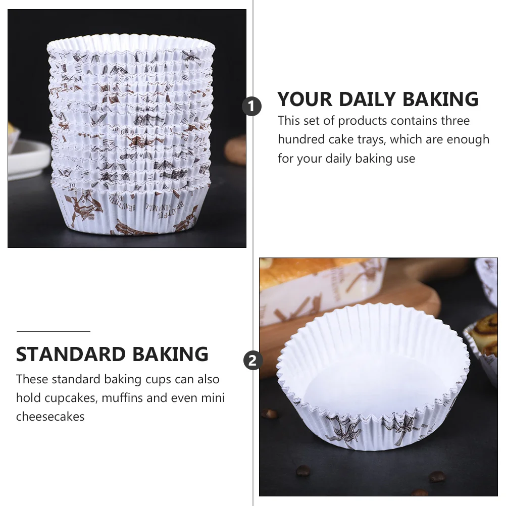 

300Pcs Round Cupcake Wrappers Paper Liners Heat Resistant Grease Proof Baking Cake Cups Cupcake Liners Cake Wrappers