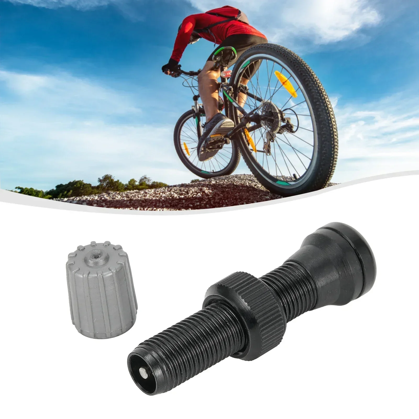 Bicycle Tubeless Valve Bike Rim Wheel Tire Tyre Valves 40mm Stainless Steel Bicycle For-Schrader Tire Parts Tools