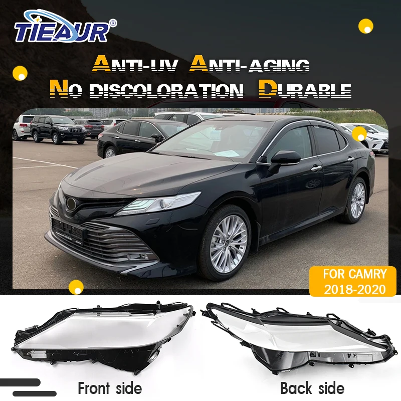 

New Style Plastic Headlight Glass Lens Cover For Toyota CAMRY High Configuration 2018 2019 Car Headlamp Transparent Shell