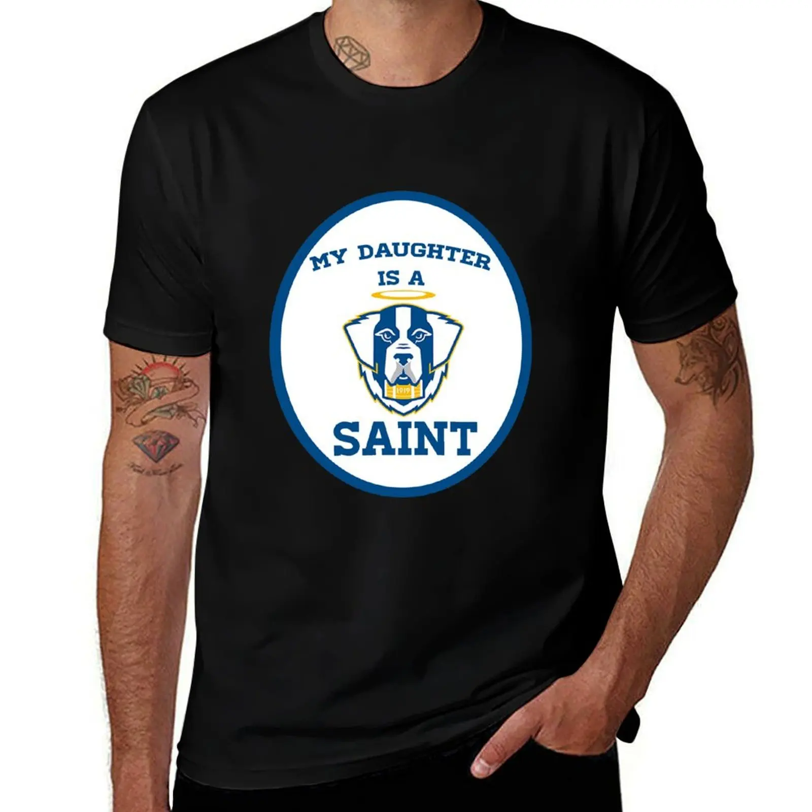 my daughter is a saint emmanuel college gear T-Shirt plus size tops custom t shirt plus size clothes t shirt for men