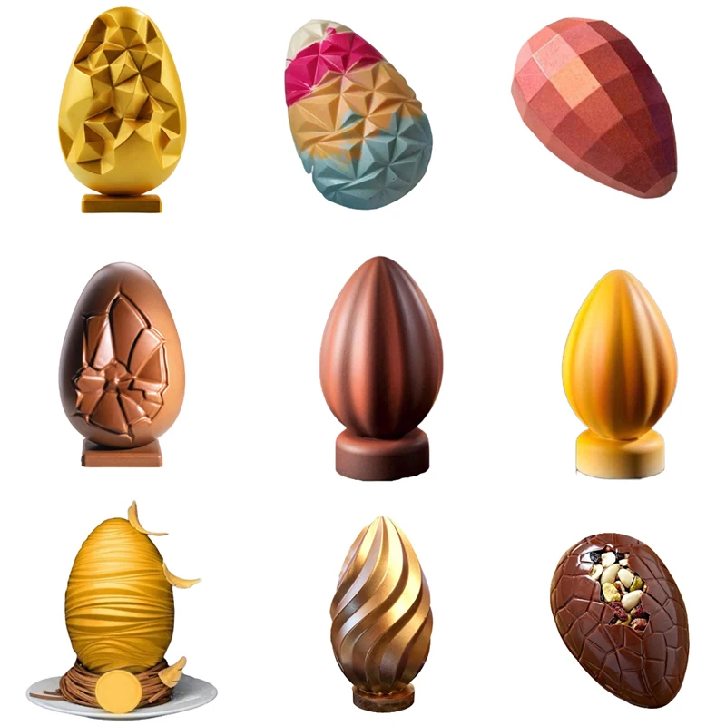 Egg Mold for Diy Easter Decorations Large 3D Breakable Easter Egg Surprise Chocolate Molds Easter Eggs Chocolate Silicone Molds