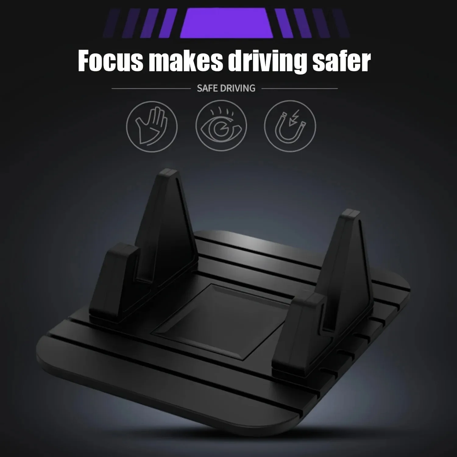 1pc Silicone Car Mobile Phone Holder, Universal Compatibility All Smartphones & Tablets-Suitable for Car Dashboard & Windshield