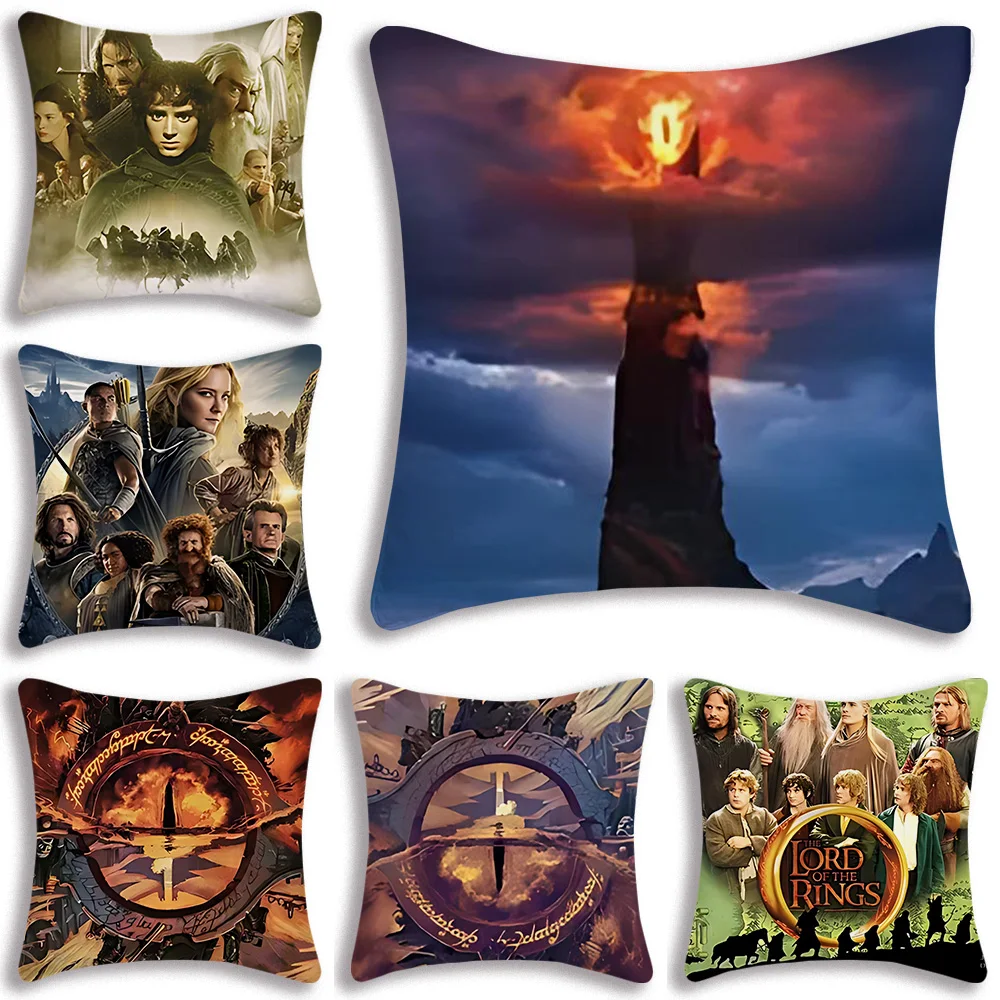 

T-The L-Lords of The R-Rings Pillow Covers Cartoon Sofa Decorative Home Double-sided Printing Short Plush Cute Cushion Cover