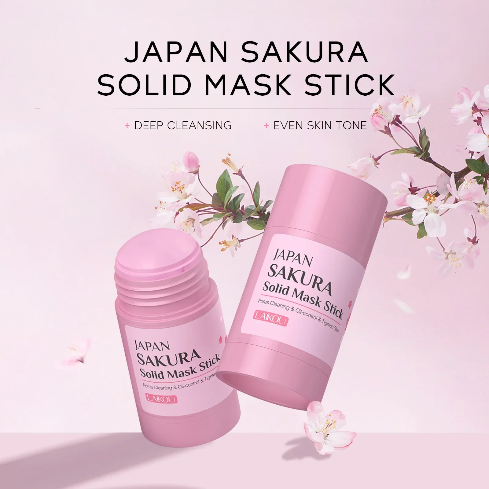 Lecco Sakura Solid Mask Stick 40g Smear Mask Mud Cleanses Skin Oil Control Firms Skin Moisturizing Skincare