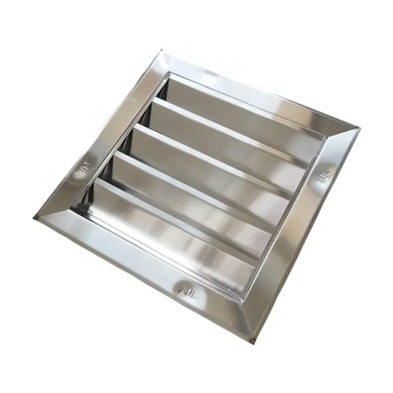 6/8/10/12inch 201 Stainless Steel Square Vent Grille Exterior Wall Exhaust Vent Exhaust Ventilation Window Ventilation Cover image 3