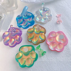 1Set Aurora Cat Paw Magnetic Holder False Nail Tips Practice Display Stand Base Nail Art Gel Polish Display Manicure Tools