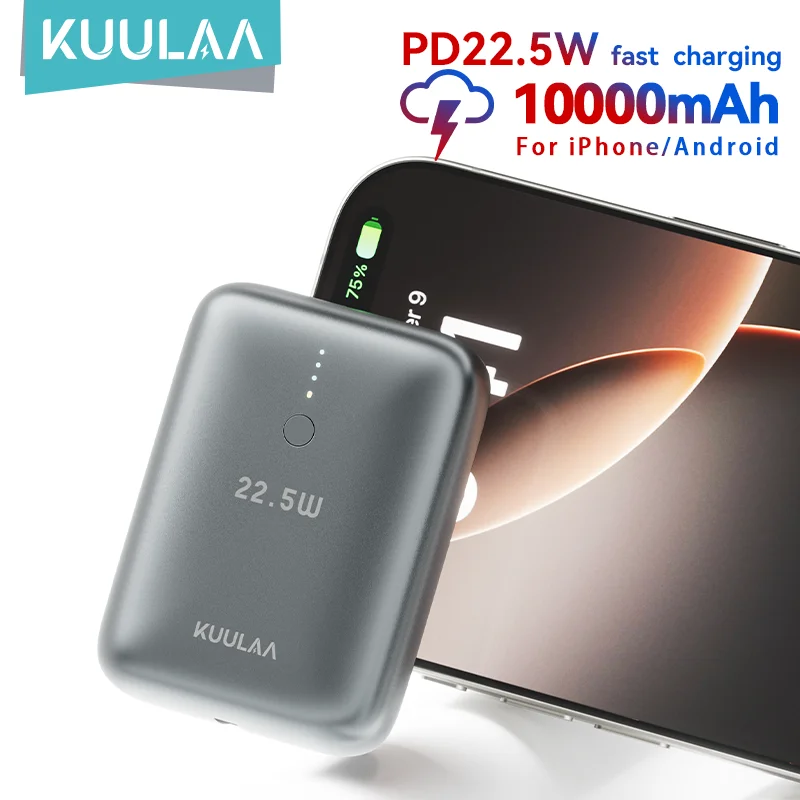 

KUULAA Power Bank 10000mAh Portable Charger PowerBank 22.5W Fast Charging External Battery For iPhone17 16 15 Xiaomi poweer bank