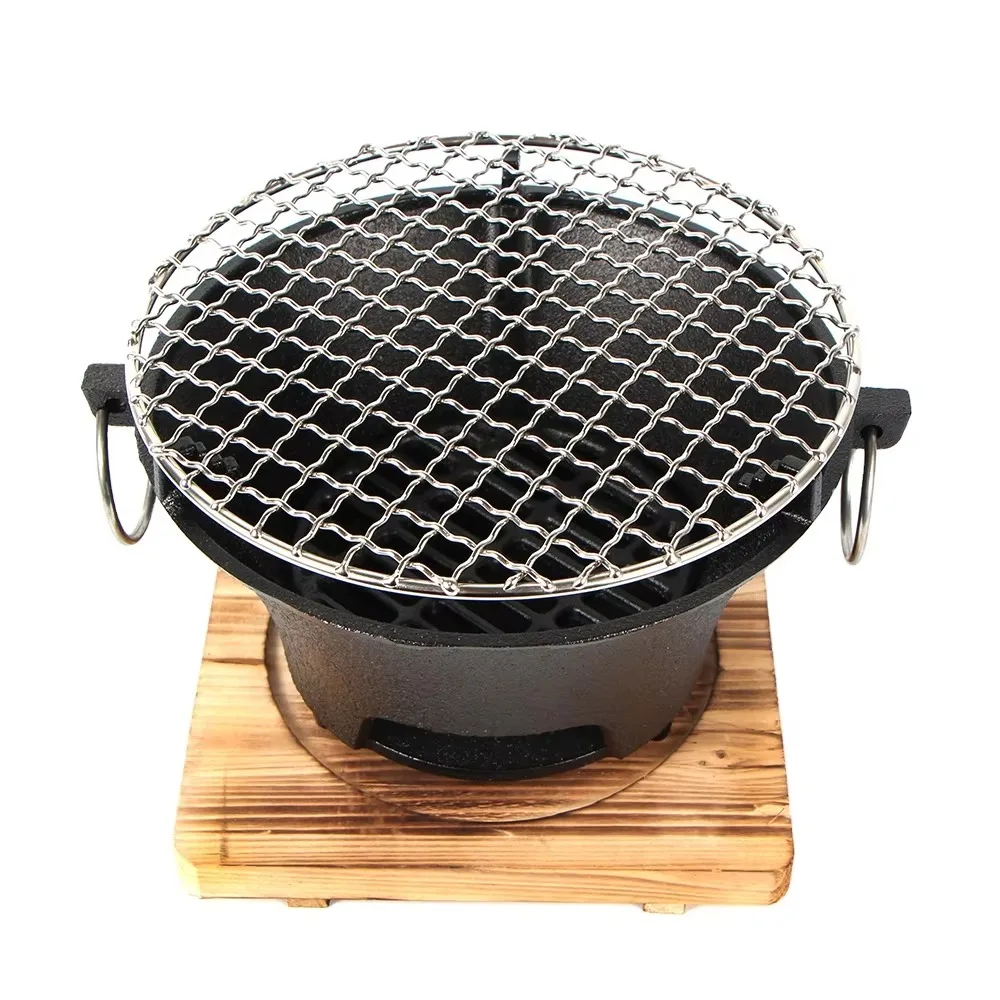 Horno de hierro fundido, chimenea, estufa de carbón y alcohol, barbacoa de estilo japonés coreano, jardín familiar, restaurante para acampar al aire libre