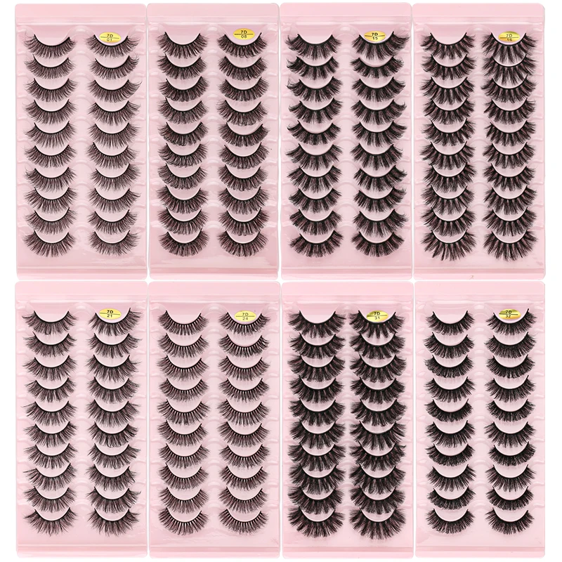 

3/5/10 Pairs Eyelashes Natural Look Eyelash Extension False Mink Eyelashes Fluffy Soft 3D Lashes Russian Curly Eyelashes Volume