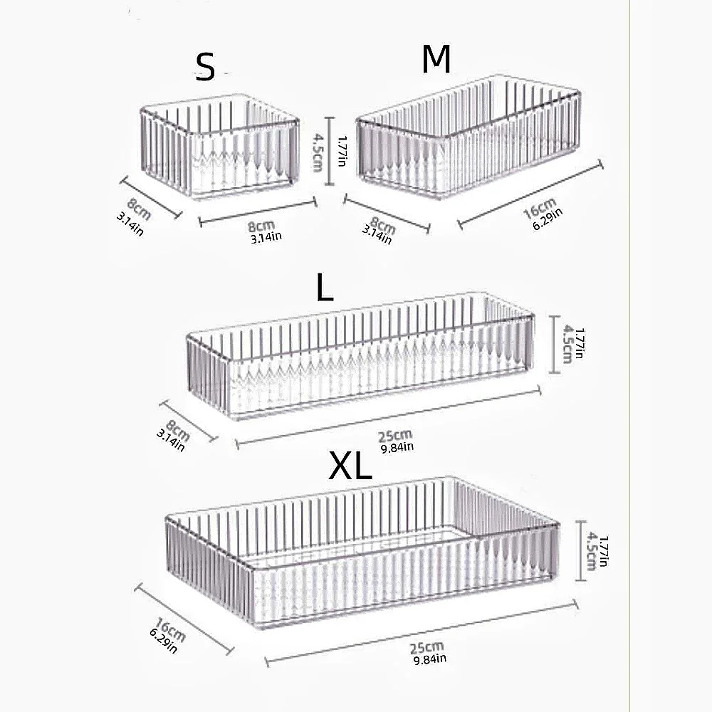 Drawer Transparent Visual Jewelry Accessories Storage Box Plastic Household Items Cosmetics Organizing Box