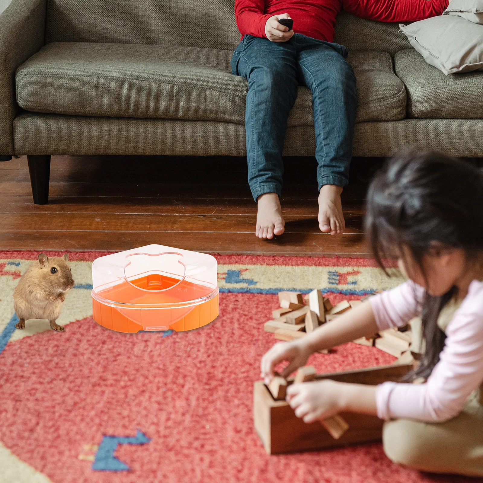 

1pc Bathroom Transparent Bath Basin For Small Bathtub Hamster Bath Room Pet Hamster Supplies Cleaning Care Tools