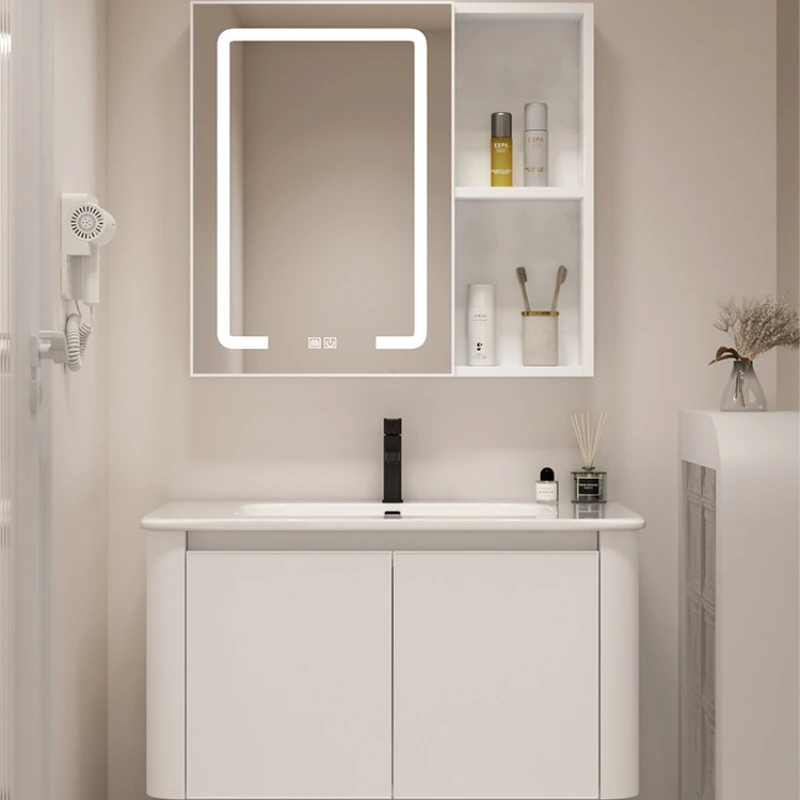 

Wall Shelf White Cabinet Furniture Luxury Locker Bathroom Sinks Pharmacy Washbasin Vanity Multifunction Storage Muebles Hogar