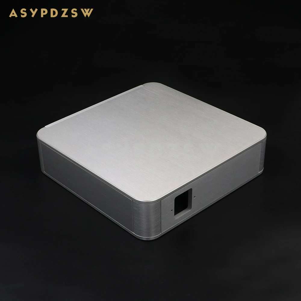 BZ2205R حاوية مستديرة من الألومنيوم بالكامل AMP هيكل Preamp DAC/PSU صندوق 214*214*55