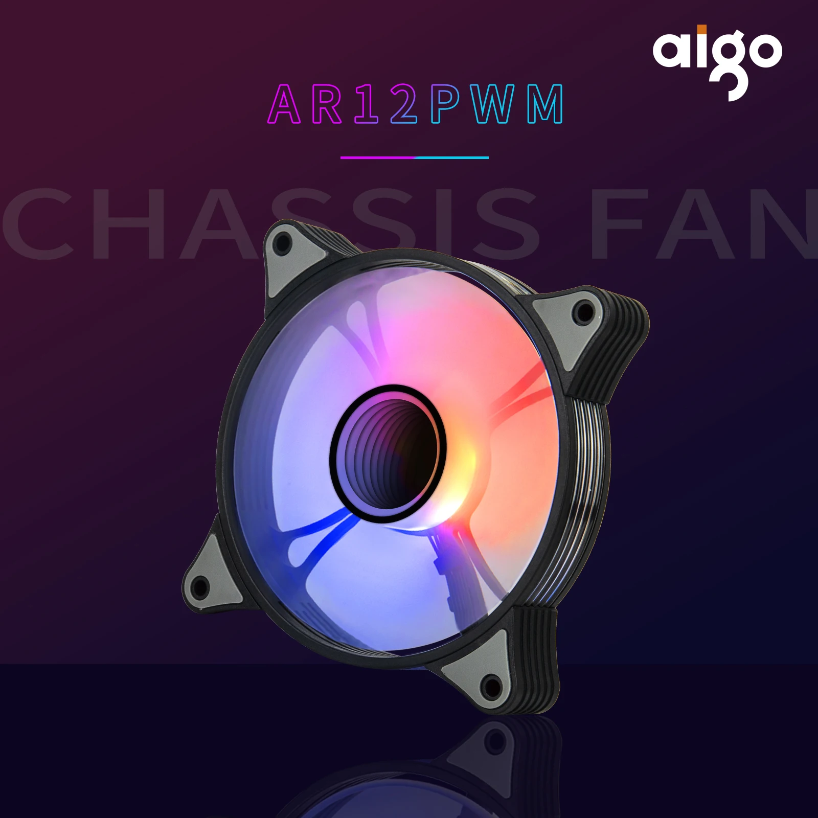 Aigo AR12PRO Computerkastventilator Ventoinha PC 120 mm RGB-ventilator 4pin PWM CPU-koelventilator 3pin5v Onbeperkte ruimte Argb 12 cm Ventilador