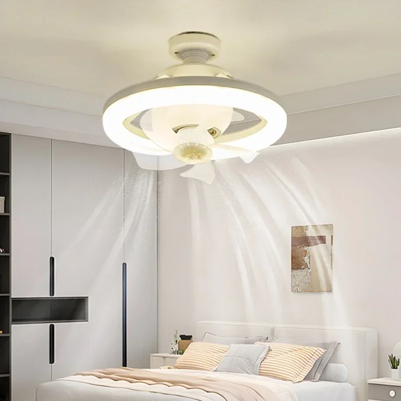 Imagem -03 - Led Teto Fan Light Rotação 360 ° Lâmpada para Sala de Estar Sala de Jantar Quarto Engrenagem Velocidade do Vento Periódicos Iluminação Decorativa