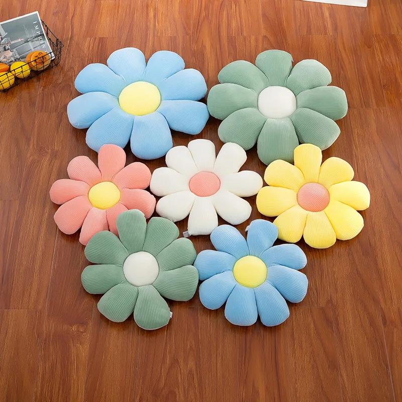 Daisy Flower Pillow Stuffed Sofa Throw Pillow Office Sedentary Chair Cushion Sunflower Tatami Floor Cushion Butt Relaxing Pad