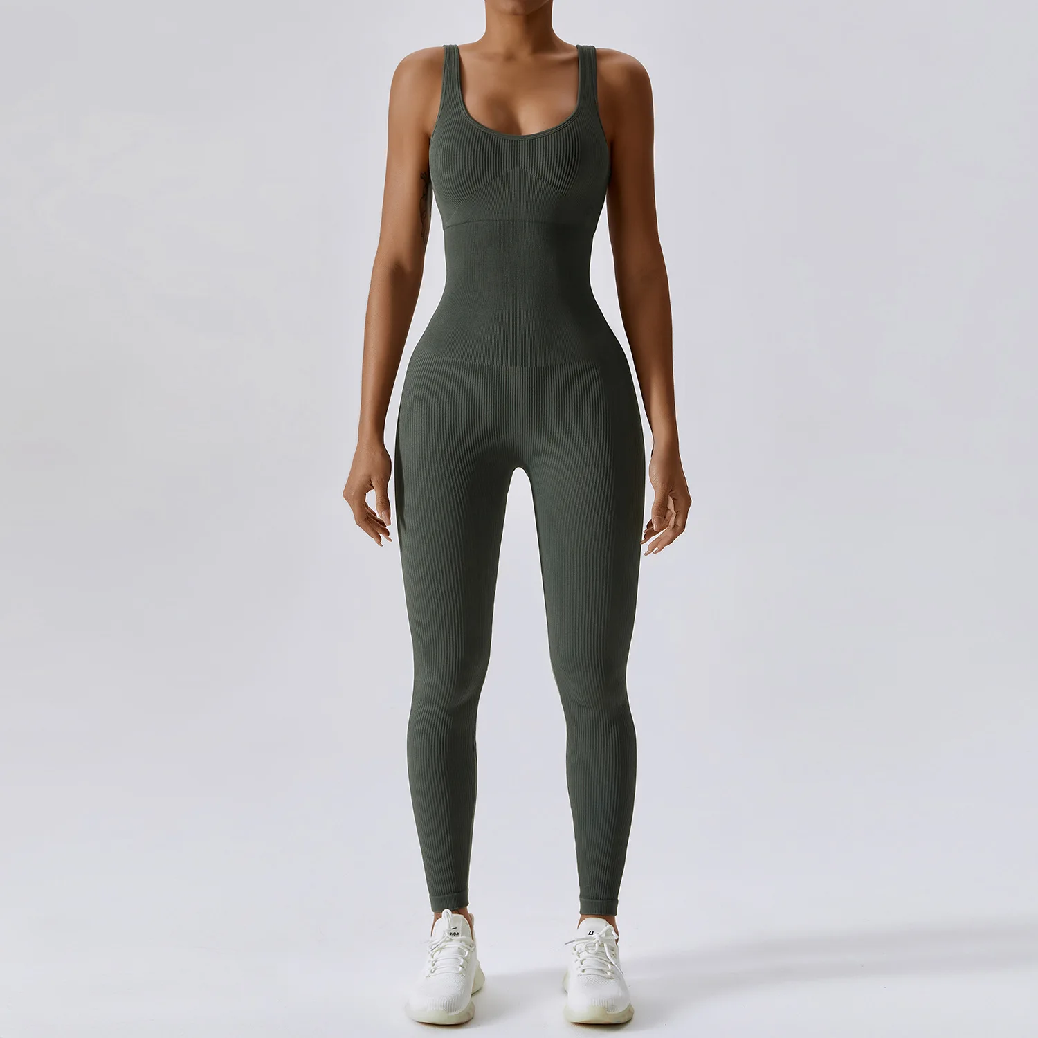 Ensemble de survêtement de yoga sans couture pour femme, combinaisons de yoga, barboteuses d\'entraînement, vêtements de sport, costume de batterie,