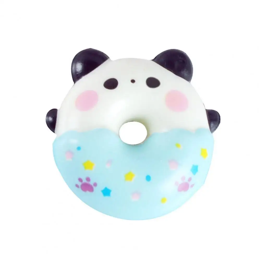 Keyring Exquisite Workmanship Key Holder Cute Stress Reliever  Creative Doughnut Squeeze Keychain